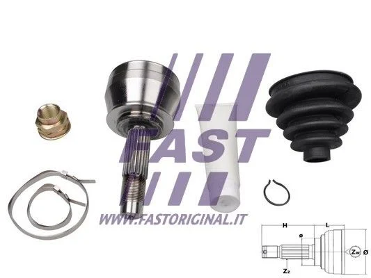 Jungčių komplektas, kardaninis velenas FAST FT25076K