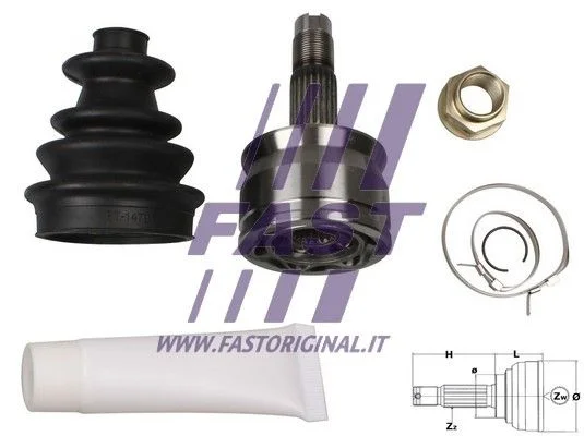 Jungčių komplektas, kardaninis velenas FAST FT25077K