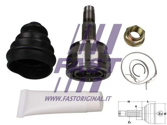 Jungčių komplektas, kardaninis velenas FAST FT25084K