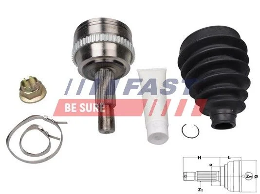 Jungčių komplektas, kardaninis velenas FAST FT25092K