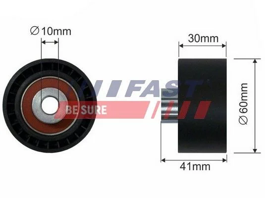 Tensioner Pulley, timing belt FAST FT44087