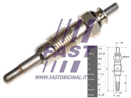 Свічка розжарювання FAST FT82722