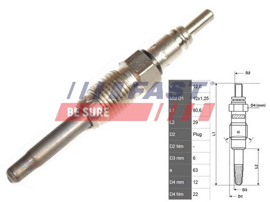 Glödstift FAST FT82725