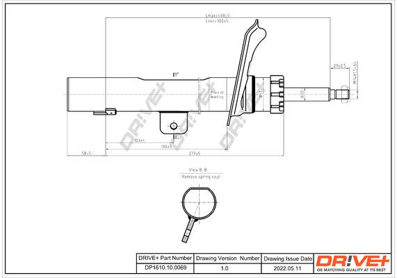 Amortizatorius Dr!ve+ DP1610.10.0069