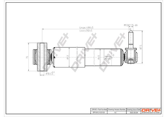 Amortizatorius Dr!ve+ DP1610.10.0133