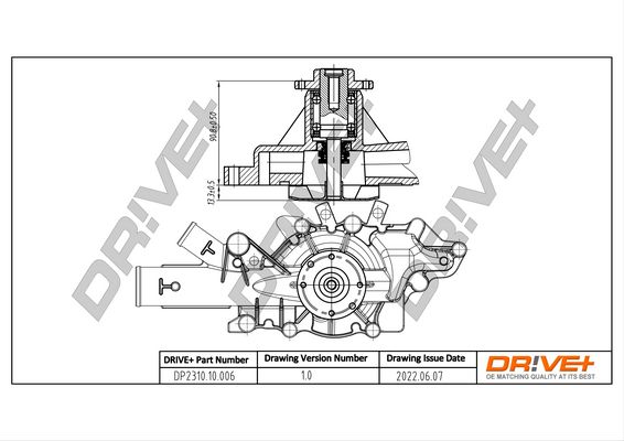 Насос охолоджувальної рідини, охолодження двигуна Dr!ve+ DP2310.10.006