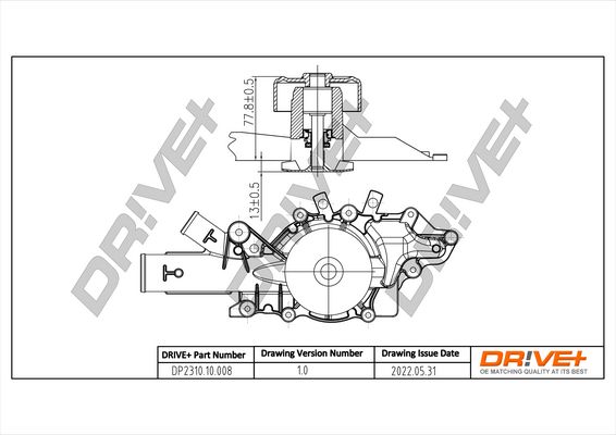 Water Pump, engine cooling Dr!ve+ DP2310.10.008