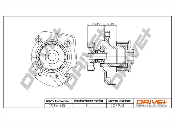 Water Pump, engine cooling Dr!ve+ DP2310.10.010