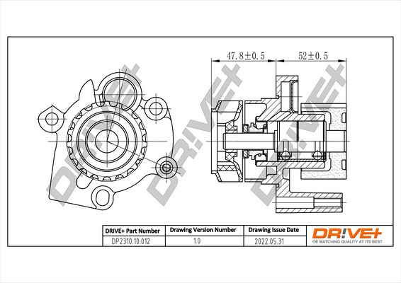 Water Pump, engine cooling Dr!ve+ DP2310.10.012