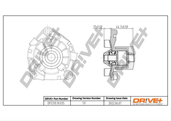 Насос охолоджувальної рідини, охолодження двигуна Dr!ve+ DP2310.10.035