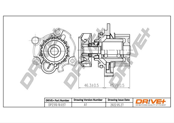 Water Pump, engine cooling Dr!ve+ DP2310.10.037