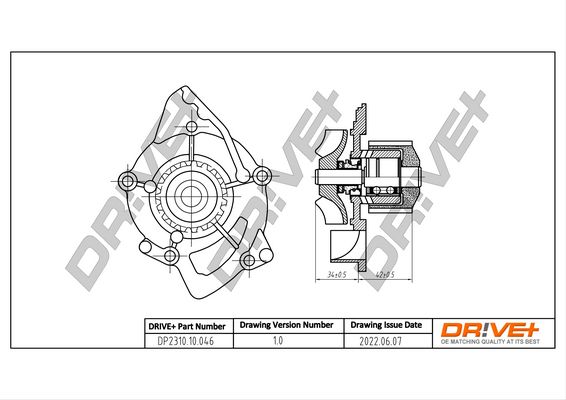 Water Pump, engine cooling Dr!ve+ DP2310.10.046