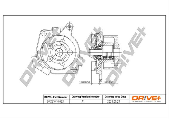 Насос охолоджувальної рідини, охолодження двигуна Dr!ve+ DP2310.10.063