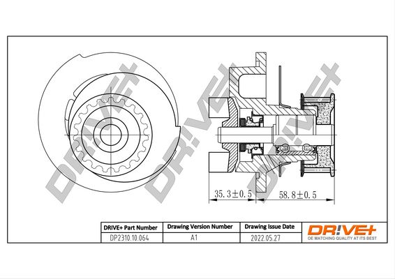 Water Pump, engine cooling Dr!ve+ DP2310.10.064