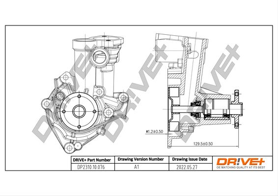 Water Pump, engine cooling Dr!ve+ DP2310.10.076