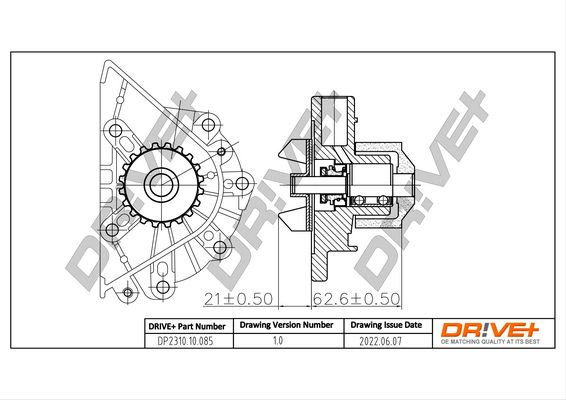 Насос охолоджувальної рідини, охолодження двигуна Dr!ve+ DP2310.10.085