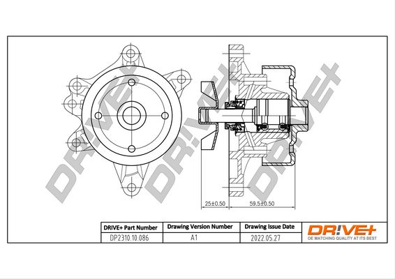 Water Pump, engine cooling Dr!ve+ DP2310.10.086