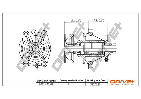 Water Pump, engine cooling Dr!ve+ DP2310.10.099