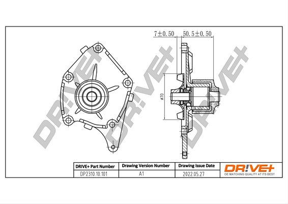 Water Pump, engine cooling Dr!ve+ DP2310.10.101