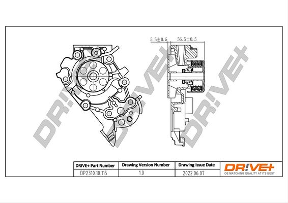 Water Pump, engine cooling Dr!ve+ DP2310.10.115