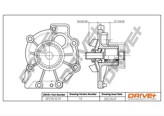 Насос охолоджувальної рідини, охолодження двигуна Dr!ve+ DP2310.10.117