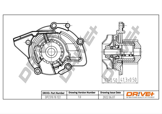 Water Pump, engine cooling Dr!ve+ DP2310.10.122