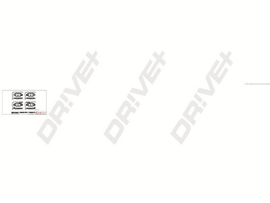 Stabdžių trinkelių rinkinys, diskinis stabdys Dr!ve+ DP1010.10.0221