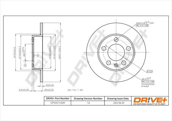 Brake Disc Dr!ve+ DP1010.11.0091