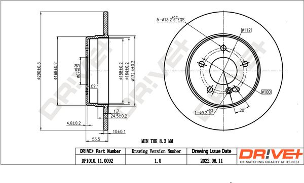 Brake Disc Dr!ve+ DP1010.11.0092