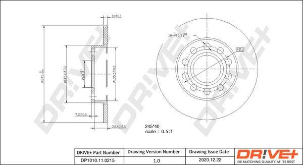 Brake Disc Dr!ve+ DP1010.11.0215