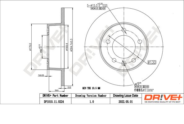 Brake Disc Dr!ve+ DP1010.11.0224