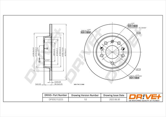 Stabdžių diskas Dr!ve+ DP1010.11.0225