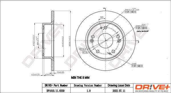 Brake Disc Dr!ve+ DP1010.11.0259