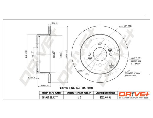 Stabdžių diskas Dr!ve+ DP1010.11.0277