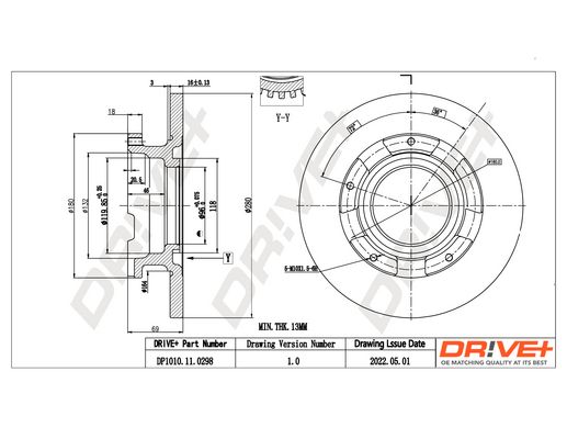 Гальмівний диск Dr!ve+ DP1010.11.0298