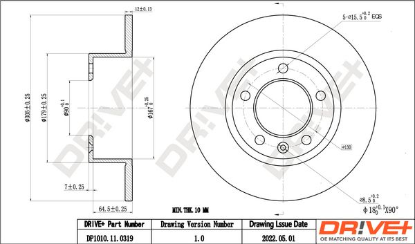 Brake Disc Dr!ve+ DP1010.11.0319