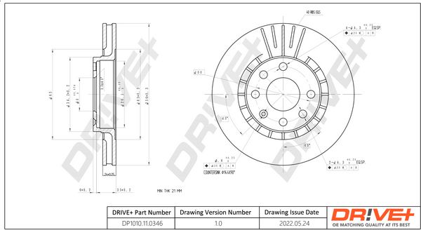 Brake Disc Dr!ve+ DP1010.11.0346