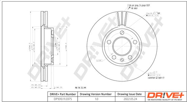 Brake Disc Dr!ve+ DP1010.11.0375