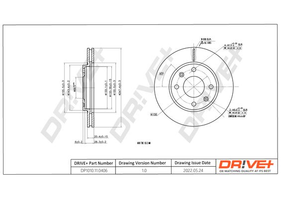 Stabdžių diskas Dr!ve+ DP1010.11.0406