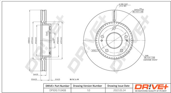 Brake Disc Dr!ve+ DP1010.11.0408