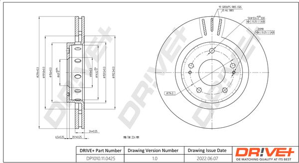 Brake Disc Dr!ve+ DP1010.11.0425