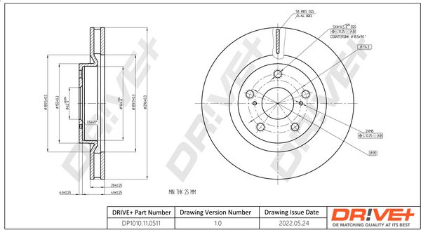 Brake Disc Dr!ve+ DP1010.11.0511