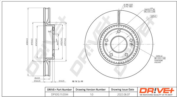 Brake Disc Dr!ve+ DP1010.11.0594