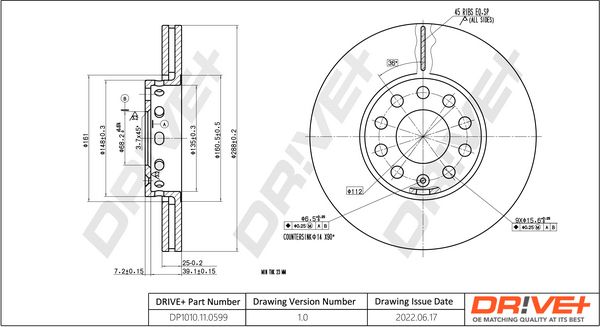 Brake Disc Dr!ve+ DP1010.11.0599