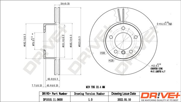 Brake Disc Dr!ve+ DP1010.11.0600