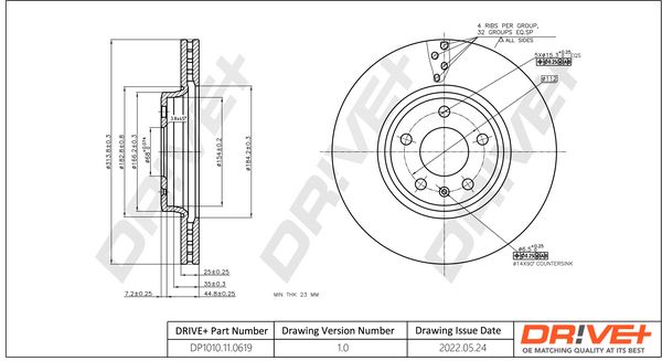 Brake Disc Dr!ve+ DP1010.11.0619