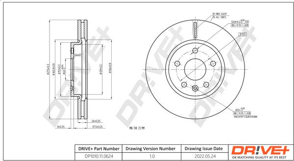 Brake Disc Dr!ve+ DP1010.11.0624