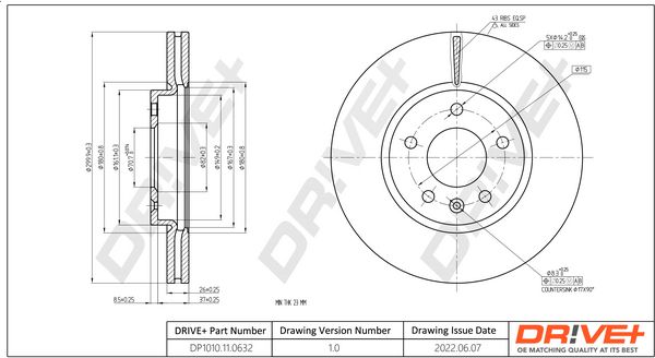 Brake Disc Dr!ve+ DP1010.11.0632