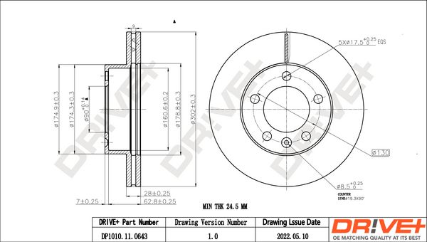 Brake Disc Dr!ve+ DP1010.11.0643