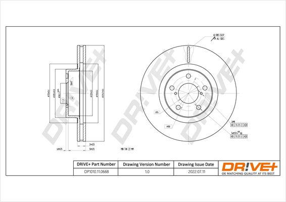 Brake Disc Dr!ve+ DP1010.11.0668